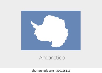 An Illustration of the flag, with name, of the country of Antartica