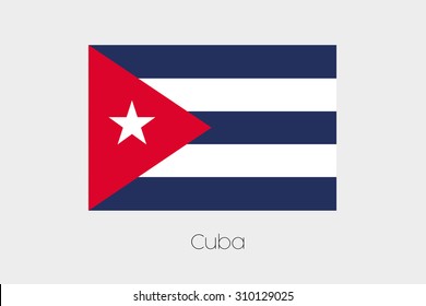 An Illustration of the flag, with name, of the country of Cuba