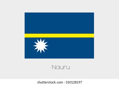 An Illustration of the flag, with name, of the country of Nauru