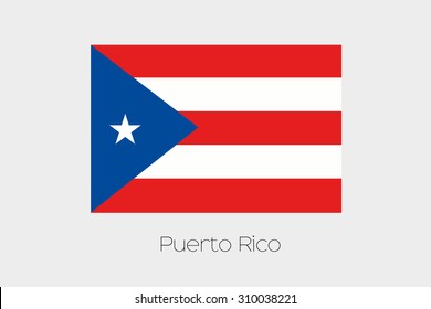 An Illustration of the flag, with name, of the country of Puerto Rico