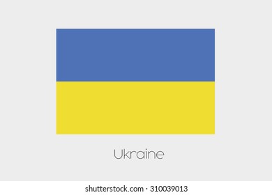 An Illustration of the flag, with name, of the country of Ukraine