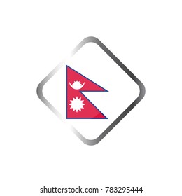 Illustration of flag of nepal