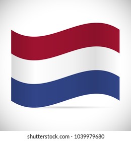 Illustration of the flag of Netherlands isolated on a white background.