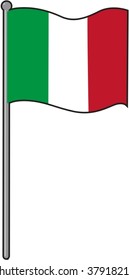 illustration of flag on white