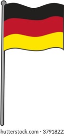 illustration of flag on white