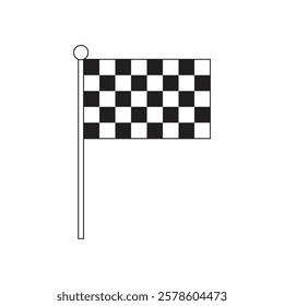Illustration flag race square unique design with blank background
