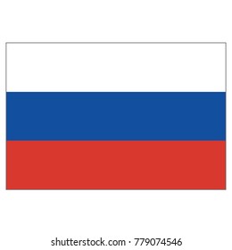 Illustration flag of Russia. Ideal for catalogs of institutional materials and geography