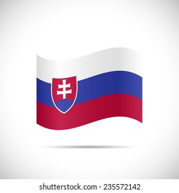 Illustration of the flag of Slovakia isolated on a white background.