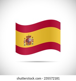 Illustration of the flag of Spain isolated on a white background.