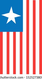 illustration of Flag, sticker,tshirt print, vector illustration