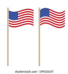 Illustration of flag of the USA