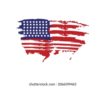 Illustration Flag USA Vector Tamplate