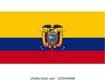 illustration of flag vector,ecuador flag