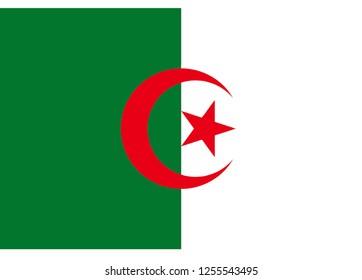 illustration of flag vector,Flag of Algeria

