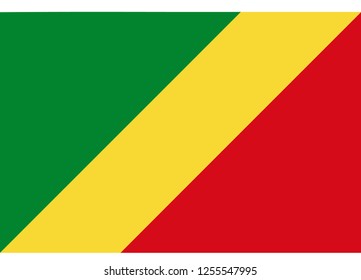 illustration of flag vector,flag of the congo republic