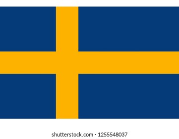 illustration of flag vector,sweden flag
