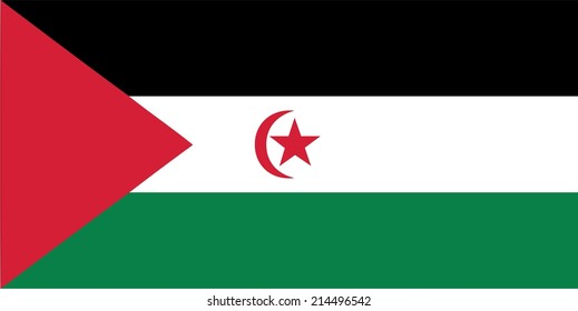 An Illustration of the flag of Western Sahara