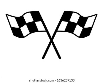 Illustration Flags Black White Lines Sports Stock Vector (Royalty Free ...