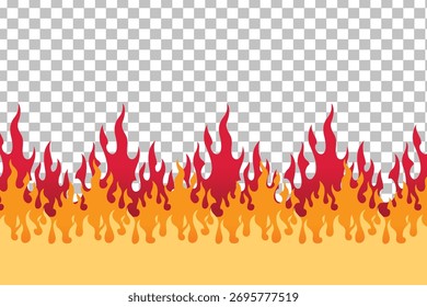 Ilustração de propagação do efeito de chama a partir do centro.