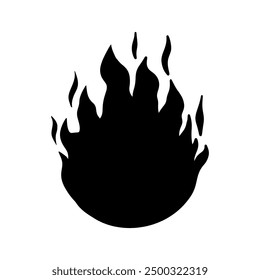 Illustration of flame, fire. Vector illustration