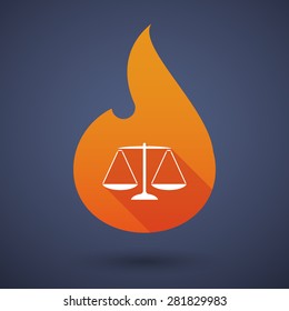 Illustration Flame Icon Weight Scale Stock Vector (Royalty Free