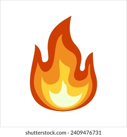 an illustration of a flame. Isolated Vector Illustration