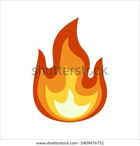an illustration of a flame. Isolated Vector Illustration