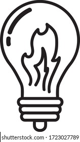Ilustración de la llama sobre la luz