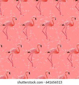 Illustration of a flamingo pattern