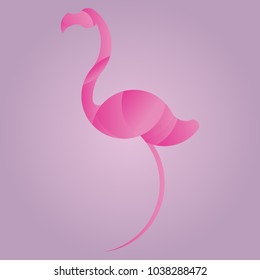 Illustration flamingo.Flamingo logo. Stylized Flamingo Sign, Emblem or Logo Template. 