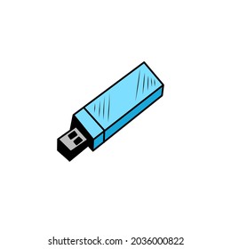Ilustración de flasdisk perfecto para icono