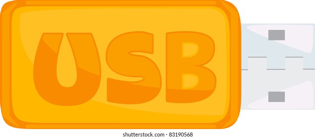illustration flash drive