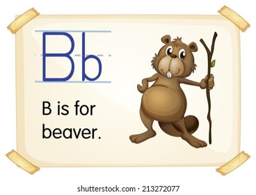 Illustration Flashcard Letter B Stock Vector (Royalty Free) 213272077 ...