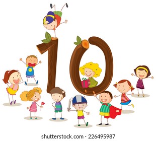 Illustration einer Taschenkartennummer 10