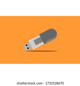 illustration of flashdisk flat icon