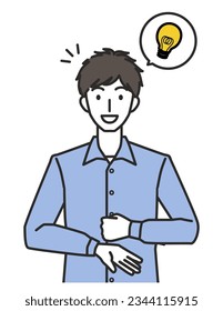 the illustration of flashing man
