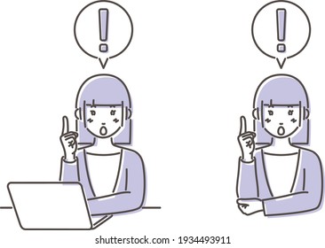 Illustration of a flashing woman