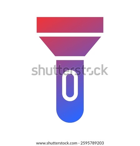 Illustration of a Flashlight Icon in Gradient Color