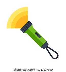 Illustration of flashlight. Image or icon for tourism and travel.