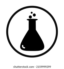 illustration of a flask.chemical icon vector with simple design