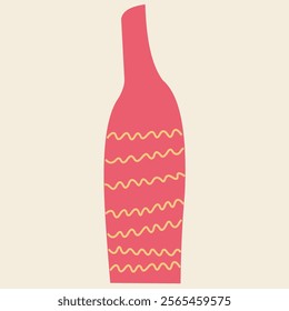 illustration flat abstract design like bottle silhouette