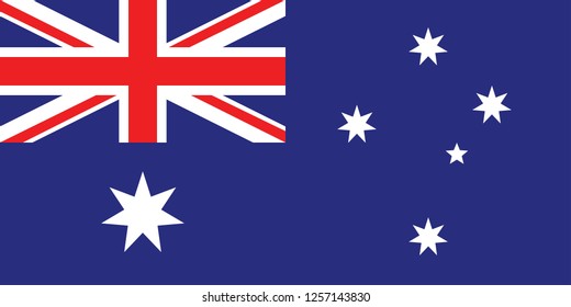illustration of flat Australian flag 