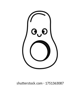 Illustration eines flachen Avocado-Symbols