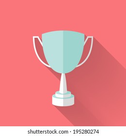 Illustration of Flat award cup icon