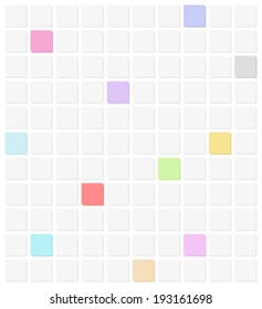 illustration of the flat background with squares