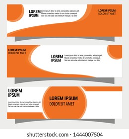illustration of flat banner template flat design