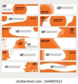 illustration of flat banner template flat design