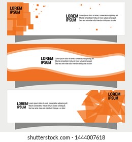 illustration of flat banner template flat design