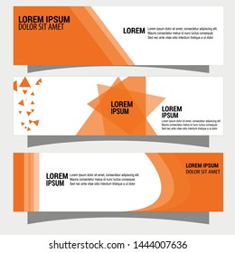illustration of flat banner template flat design