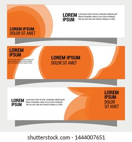 illustration of flat banner template flat design